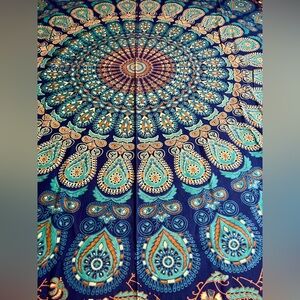 Bohemian Mandala Tapestry approximately 52x80